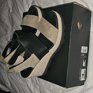 SOREL JOANIE II Slingback Jute Sz 10. Womens!! Sage, Like New Condition